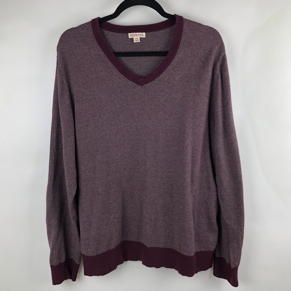 Merona mens v neck sweater size L